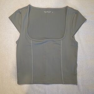 Abercrombie & Fitch Soft AF Light Green Cropped T-Shirt